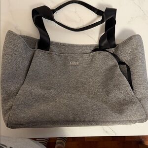 Aimee Kestenberg Gray Tote with Black Straps